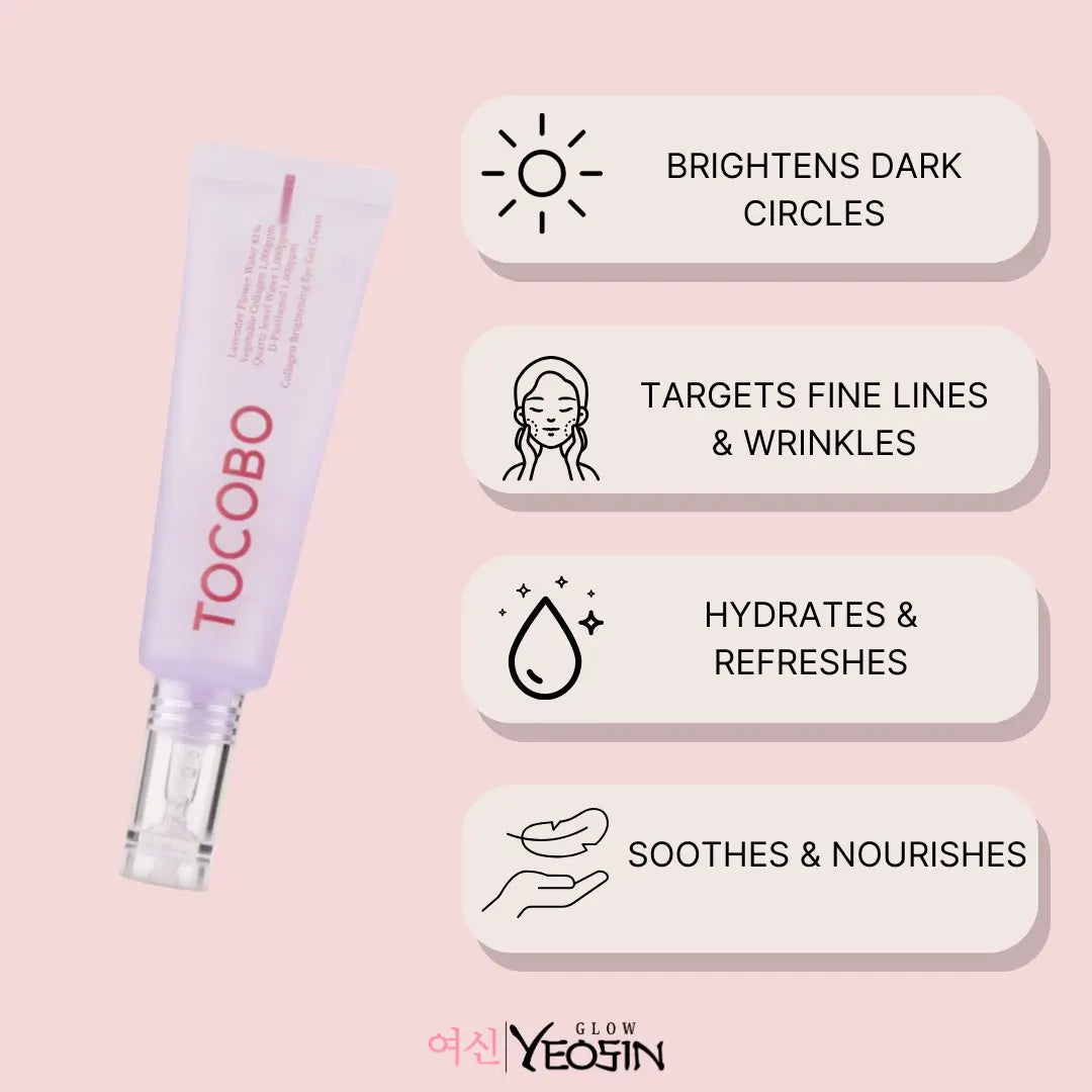 TOCOBO Collagen Brightening Eye Gel Cream Glow Yeosin