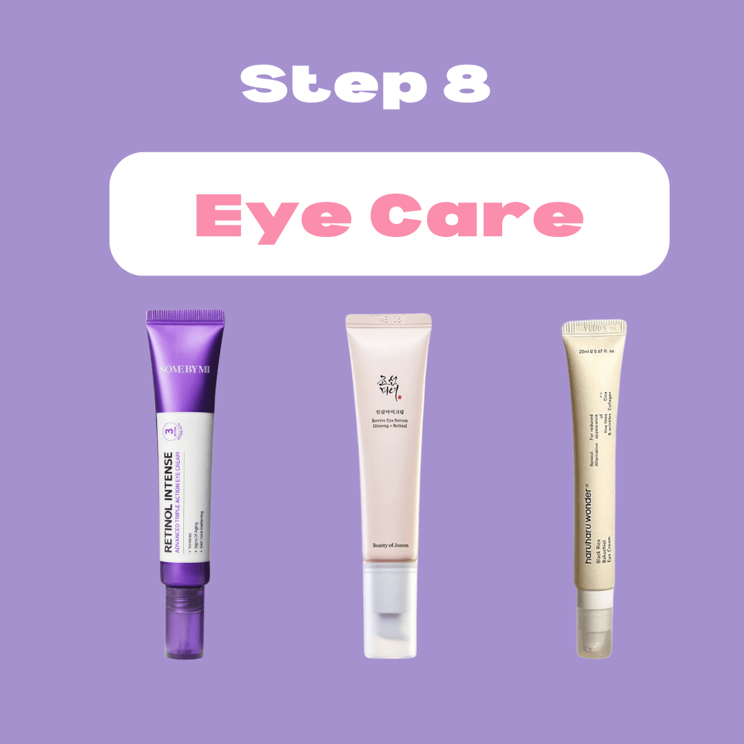 Best eye cream for dark circles and puffiness on a purple background