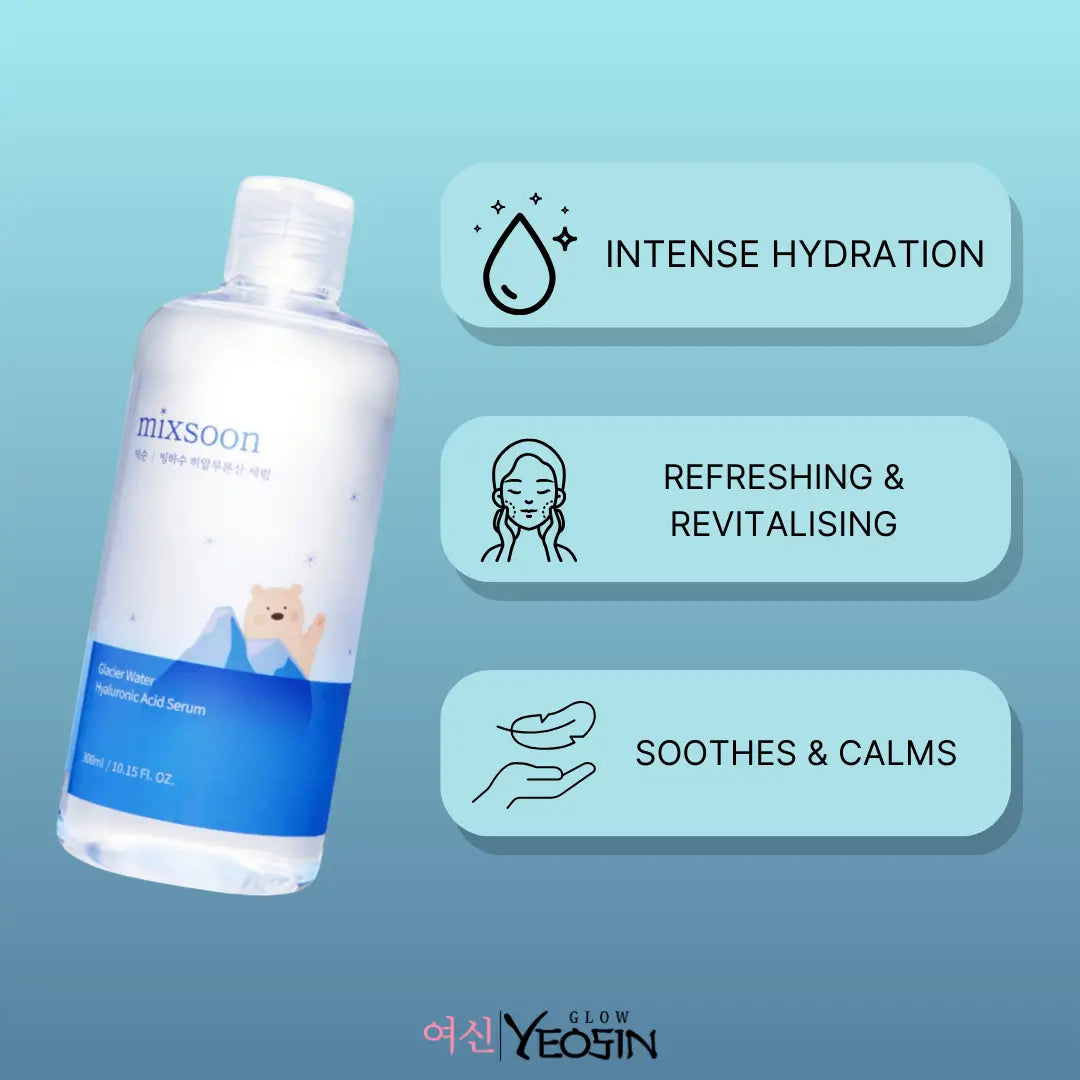 Mixsoon Glacier Water Hyaluronic Acid Serum 300ml Glow Yeosin